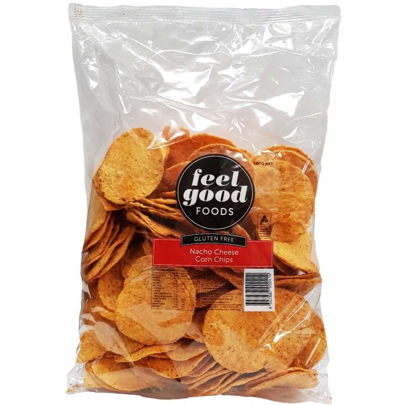Feel Good Foods, Nacho Cheese GF Corn Chips 500g – Rosanna Fine Produce