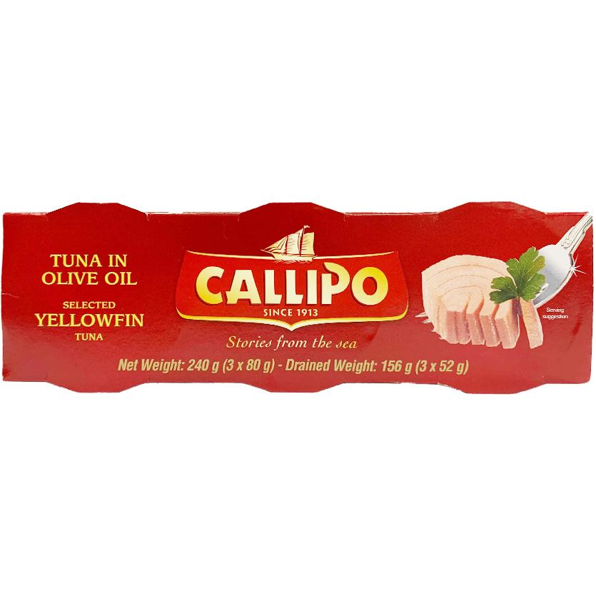 Callipo, Yellowfin Tuna Olive Oil 3x80g – Rosanna Fine Produce